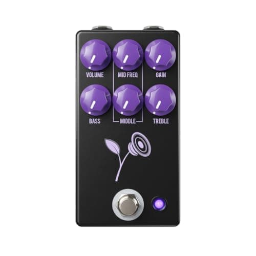 Pedal de distorção violeta JHS, preto
