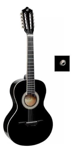 Viola Caipira Acústica Giannini Vs14 Preta Bk C/Captador