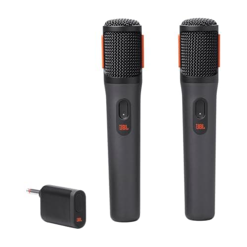 JBL, Microfone Sem Fio, PartyBox Wireless Mic, Par com Receptor - Preto