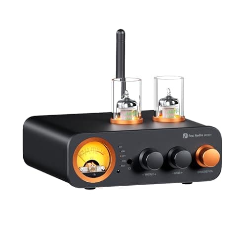 Fosi Audio Amplificador Integrado De Tubo Mc331 Com Dac, Amplificador De Potência Estéreo De Áudio Doméstico De 2 Canais Para Alto-Falantes De Estante Hifi/Fones De Ouvido De 3,5 Mm, Pré-Amplificado
