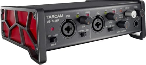 Tascam US-2x2HR 2 Microfone 2 polegadas/2 saídas interface de áudio USB versátil de alta resolução (US2X2HR)