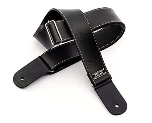 Correias P/INSTR.CORDAS C/PONTEIRAS COURO DUPLO- LINHA SUPREME (Preto Liso)