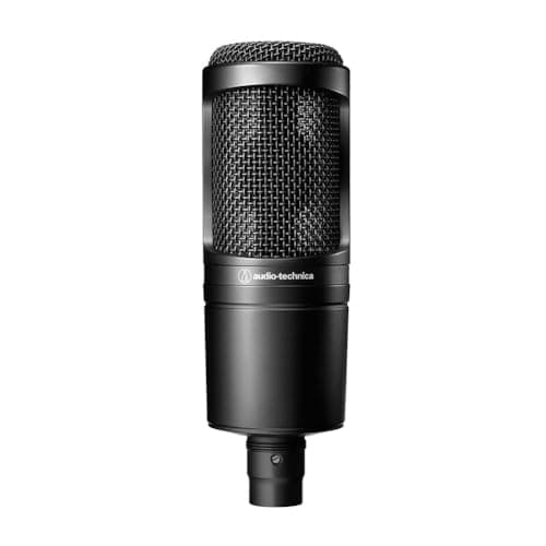 Microfone audio-technica AT2020 Pro Cardioide Condensador, Preto, Grande