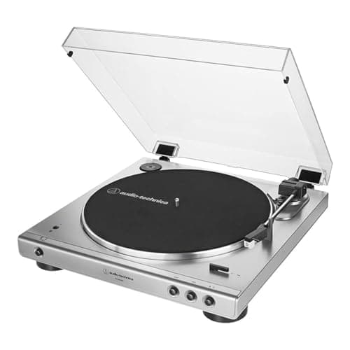 Toca-Discos Audio-Technica Sem Fio com acionamento automático por correia (Belt-Drive) AT-LP60XBT-SV, Silver, Bivolt 120/240V