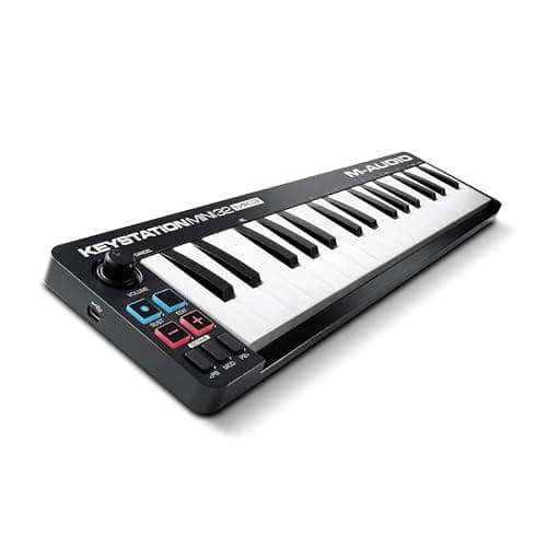 Teclado controlador M-Audio Keystation Mini 32 MK3, USB MIDI com 32 miniteclas