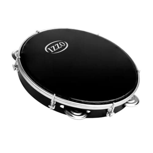 Pandeiro Izzo 10" ABS Preto com Pele Preta