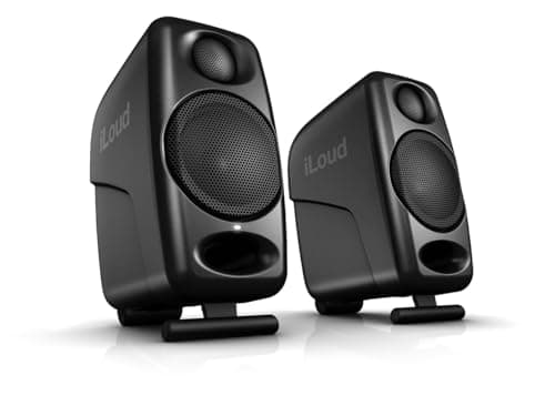 IK Multimedia Monitor iLoud Micro Monitor portátil de 50 watts, Bluetooth, monitores de referência para estúdio, alto-falantes duplos para produção musical, mixagem, masterização, composição, produção