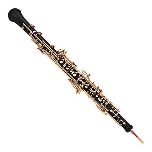 Oboé, Oboe Reed Semiautomático Com Estojo de Couro e Bolsa de Transporte para Iniciantes, Estudantes e Profissionais (Chaves banhadas a ouro)