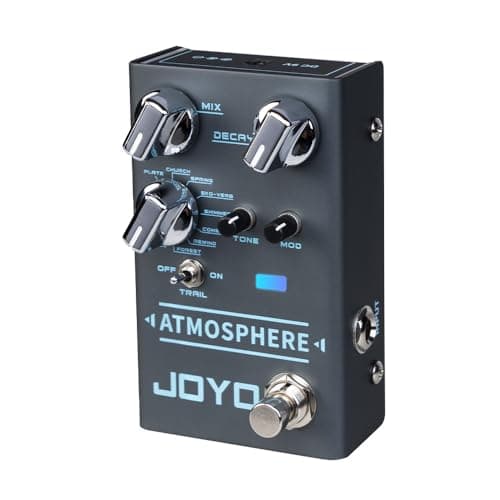 Pedal de efeito JOYO Atmosphere R-14 para guitarra elétrica com nove tipos de reverb digital