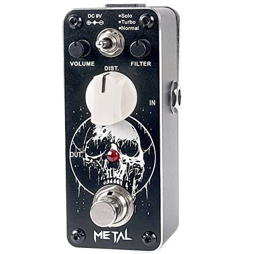 Sondery Pedal De Distorção Para Guitarra Elétrica, Com 3 Modos: Solo, Turbo E Normal, Som Vintage Quente E Suave Com Ampla Gama De Distorção, Mini Pedal De Efeito Com True Bypass, Série Art Design.