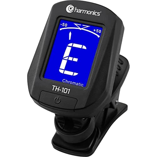 Afinador Clip Cromático TH-101 da Harmonics com display azul