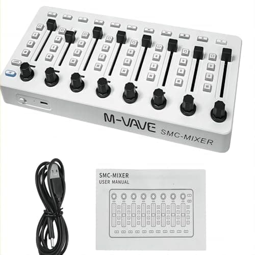 M-VAVE SMC-Mixer Controlador MIDI sem fio Console de mixagem Conexão BT Controlador USB Mixer para a maioria dos instrumentos eletroacústicos