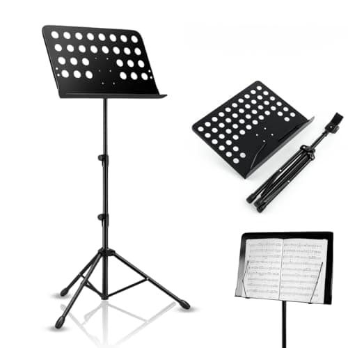 Estante de Partitura Maestro Púlpito Dobrável com Tripé, Suporte para Livros, Pastas e Músicas Ideal para Igrejas, Corais e Ensaios Musicais pastas tablets e celular igrejas shows