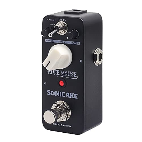 SONICAKE Pedal de Distorção Rude Mouse com 2 Modos: Clássico, Hyper Crunch A Fuzzy, para Guitarra, True Bypass.