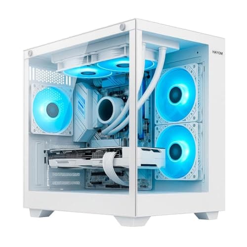 Gabinete Gamer Branco GB1791 4 fans RGB Micro-Atx Em vidro temperado