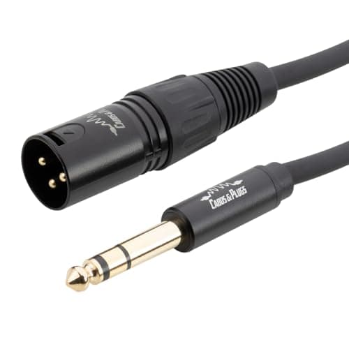 Cabo XLR Macho para P10 Stereo TRS, cobre OFC, Cabos & Plugs (1, 150cm)