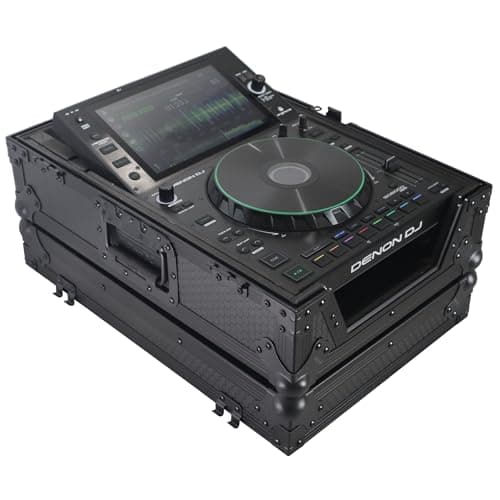 Capa de voo ProX XS-CDBL para leitor de mídia de grande formato Pioneer CDJ-3000 DJS-1000 Denon SC6000 PRIME preto, Preto em preto, One Size, Estojos