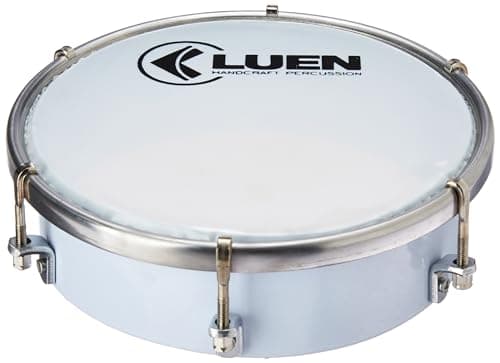 Tamborim - Serie Colorsteel Branco 06" 6 Afin Simples Pele Leitosa