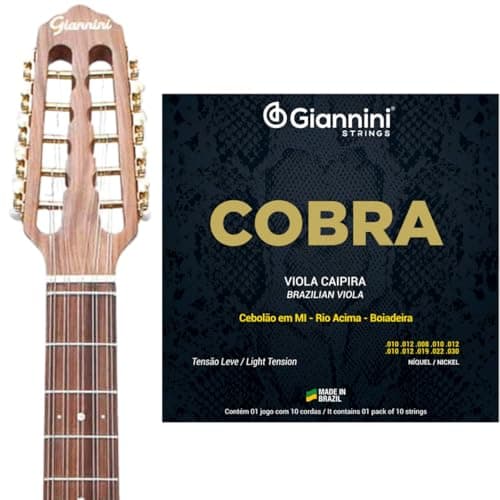 Cordas Viola Giannini Cobra Leve Níquel GESVNL Cebolão Mi