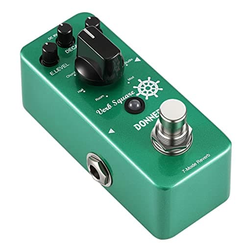 Pedal de efeito de guitarra Donner Digital Reverb Verb Square 7 Modes em verde