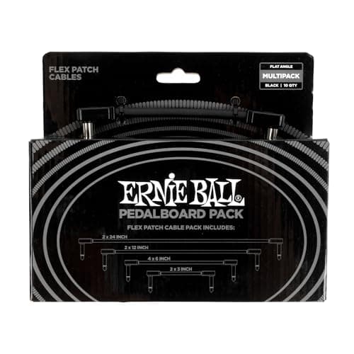 Ernie Ball Flex Patch Cables Pedalboard Multi-Pack - Black
