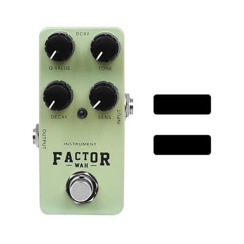 Pedal de guitarra FACTOR WAH verde claro com botões de controle