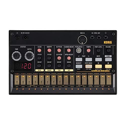 Korg, Sintetizador de 16 teclas (VOLCABEATS), preto