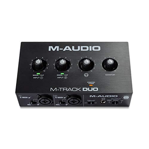 M-Audio M-Track Duo – Interface de Áudio USB para Gravação, Streaming e Podcasts com Entradas Duplas XLR, Line & DI, além de um Pacote de Software Incluído