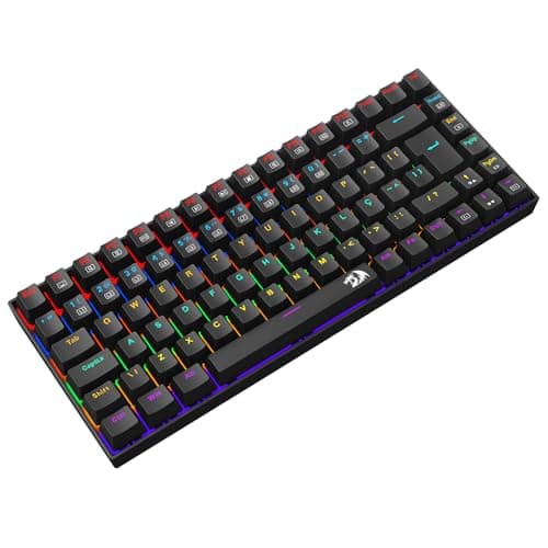 Teclado Mecânico Gamer Redragon Phantom Iluminação Rainbow Preto 75% Switch Brown K629-KB (PT-BROWN)