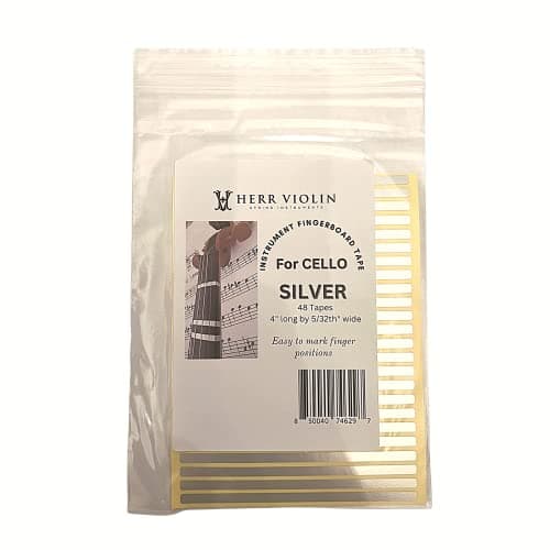 HERR Violin, Fita de dedo para instrumento para violoncelo, fitas de dedo para instrumento de corda, fita de posicionamento de notas, prata