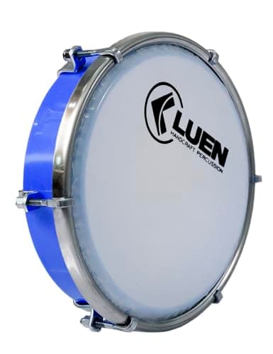 Tamborim - Serie Colorsteel Azul 06" 6 Afin Simples Pele Leitosa