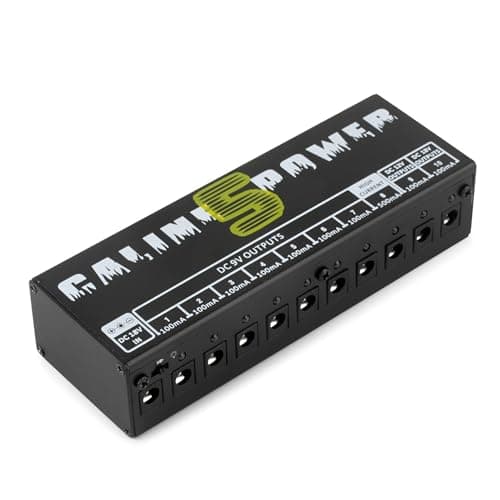 Fonte de Alimentação para Guitarra com 10 Saídas DC Independentes, Adequada para Pedais de Efeito de 9V/12V/18V