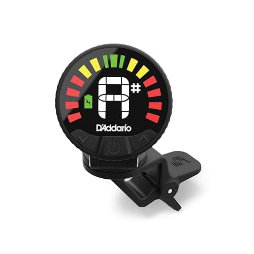 Afinador de violoncelo e baixo D'Addario Nexxus 360, preto, tela LED, desligamento automático