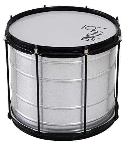 Surdo 30X14" Alumisteel 6 Afin Aro Chapa Preto Pele Leitosa Batuka