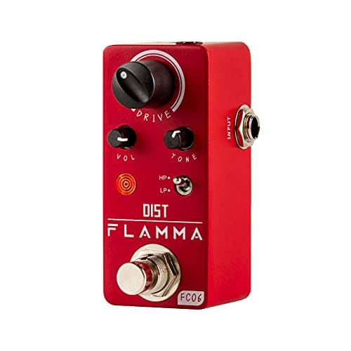 FLAMMA Pedal De Distorção Para Guitarra Fc06 Com Efeitos Elétricos E 2 Modos Hp/Lp, Mini Analógico, True Bypass