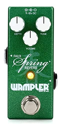 Pedal de efeito Wampler Mini Faux Spring Reverb em verde brilhante