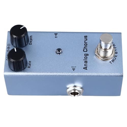 Acouto Bypass do Pedal de Distorção de Guitarra - Pedal de Efeito de Guitarra de Tipo único Ajuste Preciso de Efeito Portátil de Liga de Alumínio - Distorção e Overdrive para Efeitos de (Coro