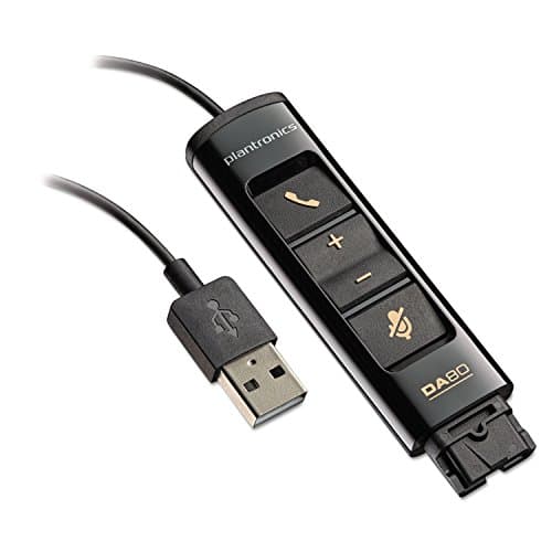 Processador de Áudio USB Plantronics DA80 com Botões de Controle