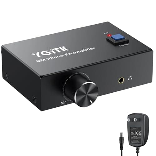 Pré-amplificador de áudio YGITIK com controle de volume e interfaces de 3,5 mm