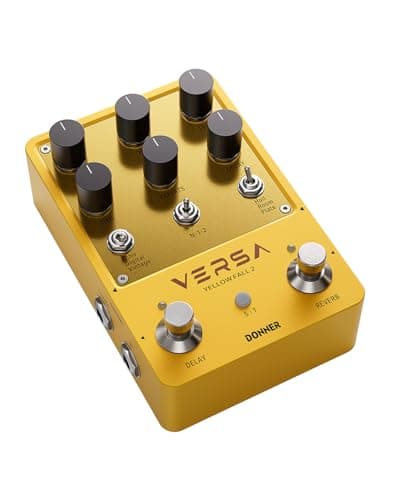 Pedal de Efeito Guitarra Donner Reverb Delay Yellow Fall II