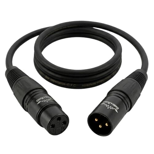 Cabo XLR Macho - XLR Fêmea Microfone Balanceado 1m preto