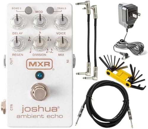 Pedal de efeitos MXR M309 Joshua Ambient Echo para guitarra elétrica com cabos e ferramenta incluídos