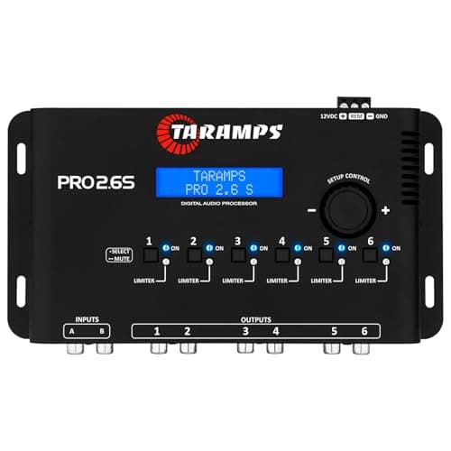 Processador de Áudio Taramps PRO 2.6S para Sistema de Som Automotivo - Preto