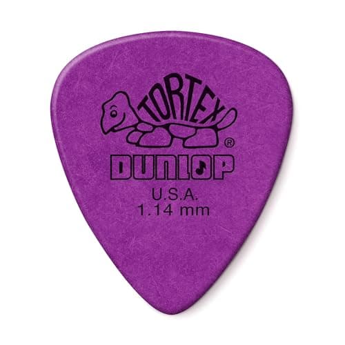 Palheta de guitarra Dunlop Tortex Standard – de 1,14 mm, roxo, pacote com 12