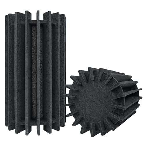 TroyStudio Canto empilhável de armadilhas para baixo, pacote com 2 absorventes grandes de eco de som de 26 x 40 cm, armadilha independente de espuma de feltro de baixa frequência, tratamento acústico