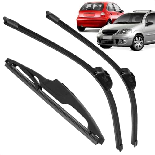 Kit Completo 3 Palhetas Limpador Parabrisa Silicone C3 2005 a 2011