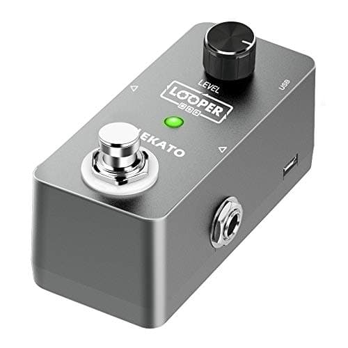 LEKATO Pedal Loop Pedal Loop Pedal Efeito Looper de 5 minutos Pedal Looper Time Pedal ONE Looper Unlimited Overdubs