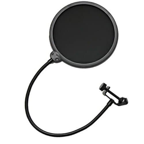 Pop Filter Tela Anti Sopro Para Microfone Com Haste Flexível