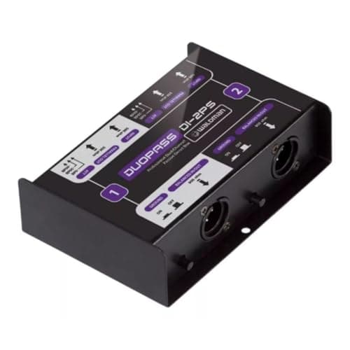 Caixa Direta Waldman DI-2PS para Instrumentos Musicais com Conectores XLR