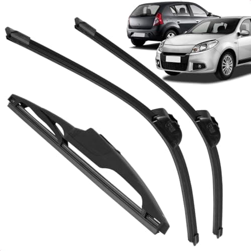 Kit Completo 3 Palhetas Limpador Parabrisa Silicone Sandero 2008 a 2014